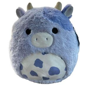 Squishmallow Fuzzamallow Bubba the Purple Cow 12" Stuffed Plush